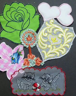 1970s Fabric Patches - 16 different