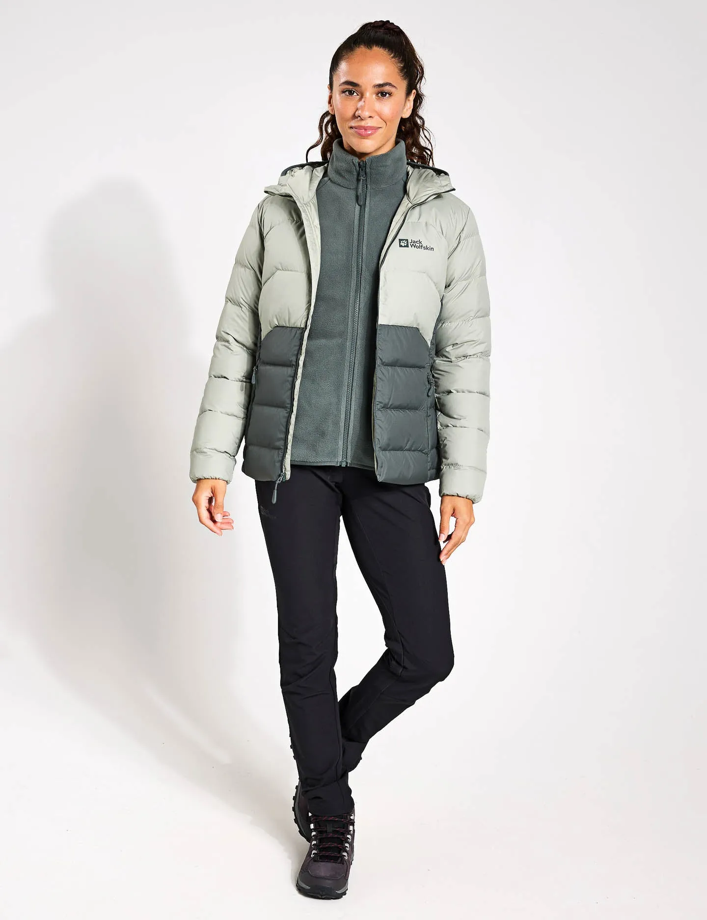 Ather Down Hooded Jacket - Slate Green