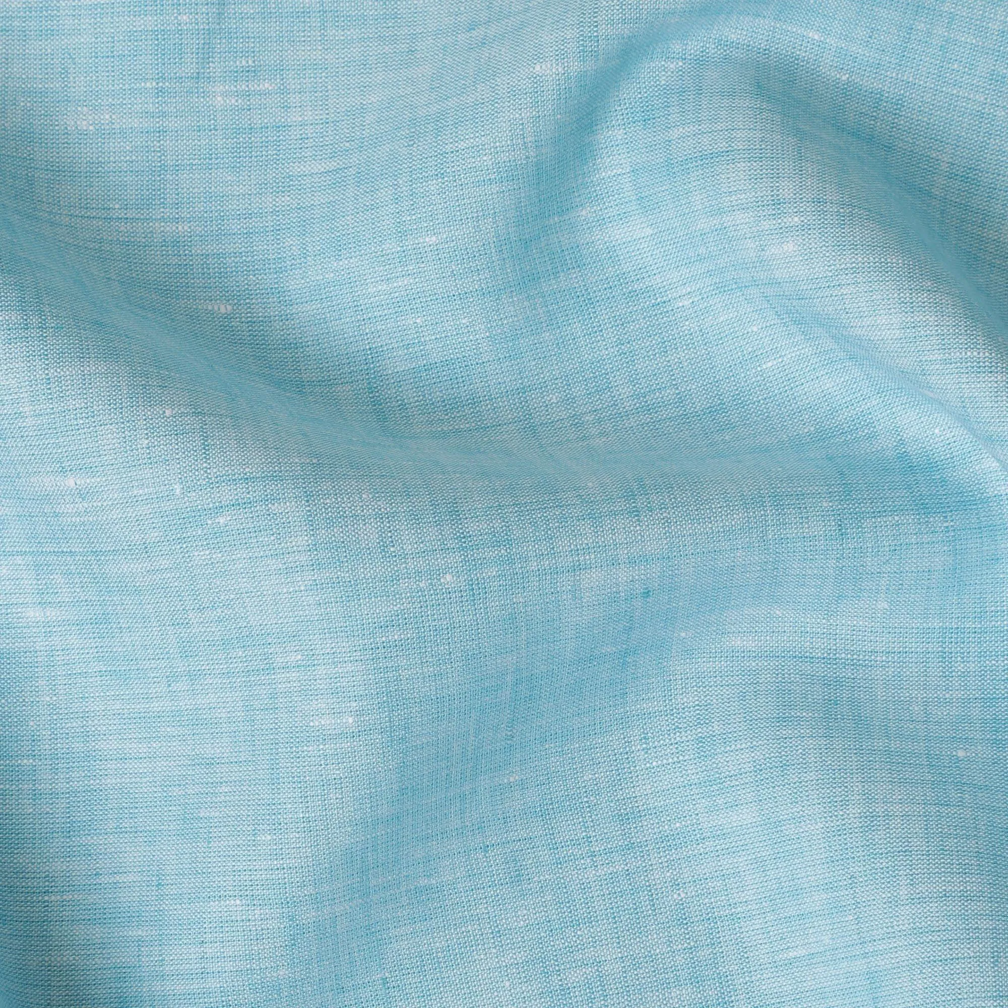 Baby blue Plain Premium pure linen fabric 60Lea-D16279