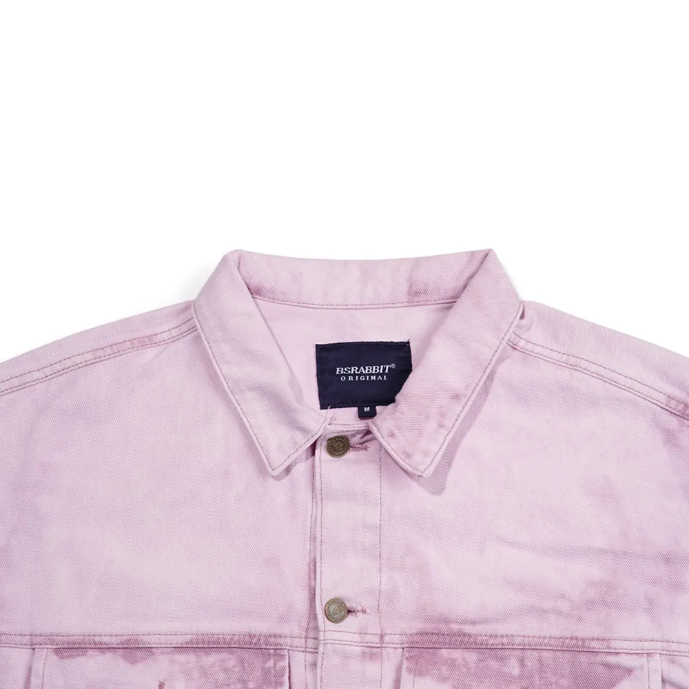 BIG CARGO LOOSEFIT DENIM JACKET PIGMENT PINK