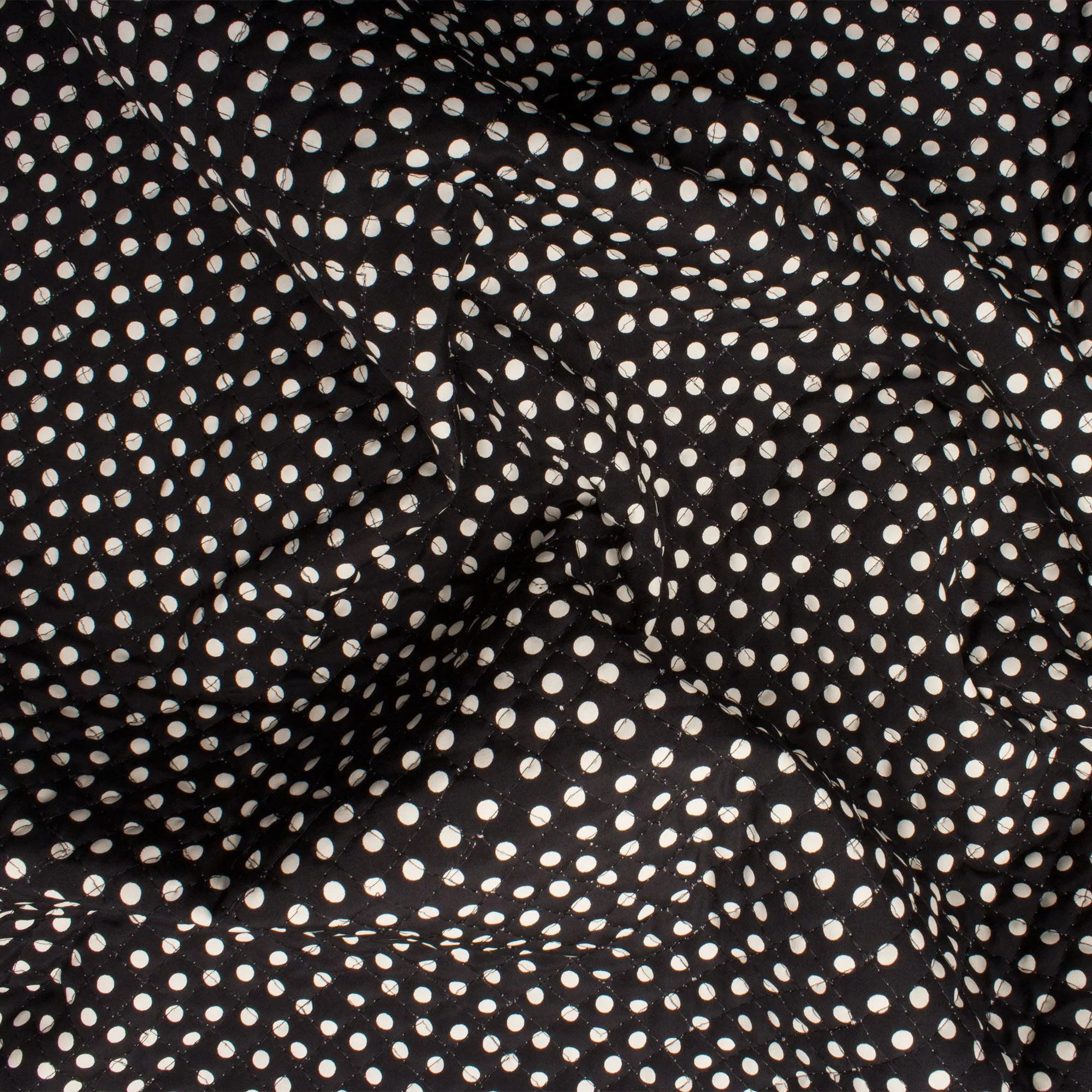 Black & Cream Silk Quilting