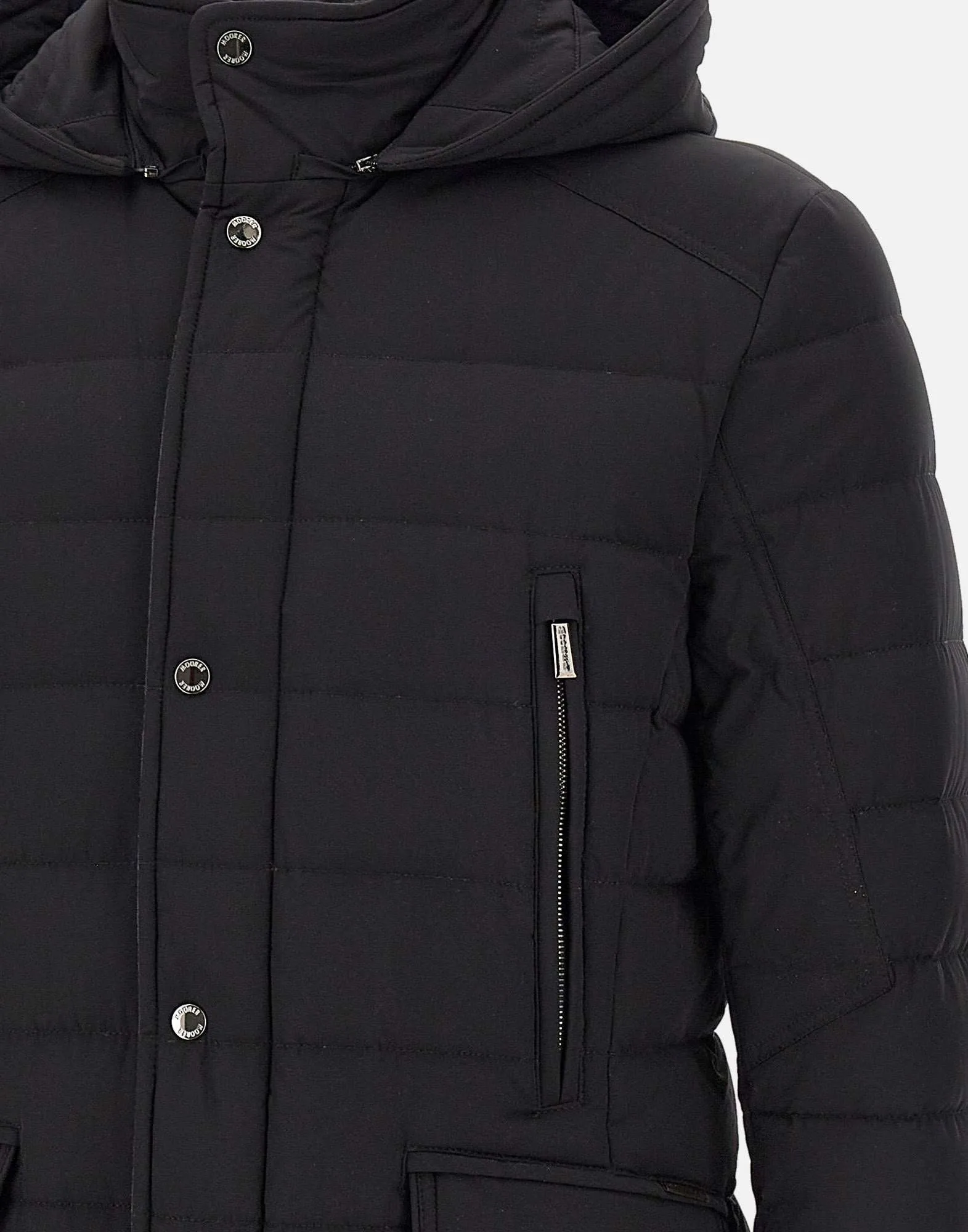 Black Down Padded Hooded Jacket