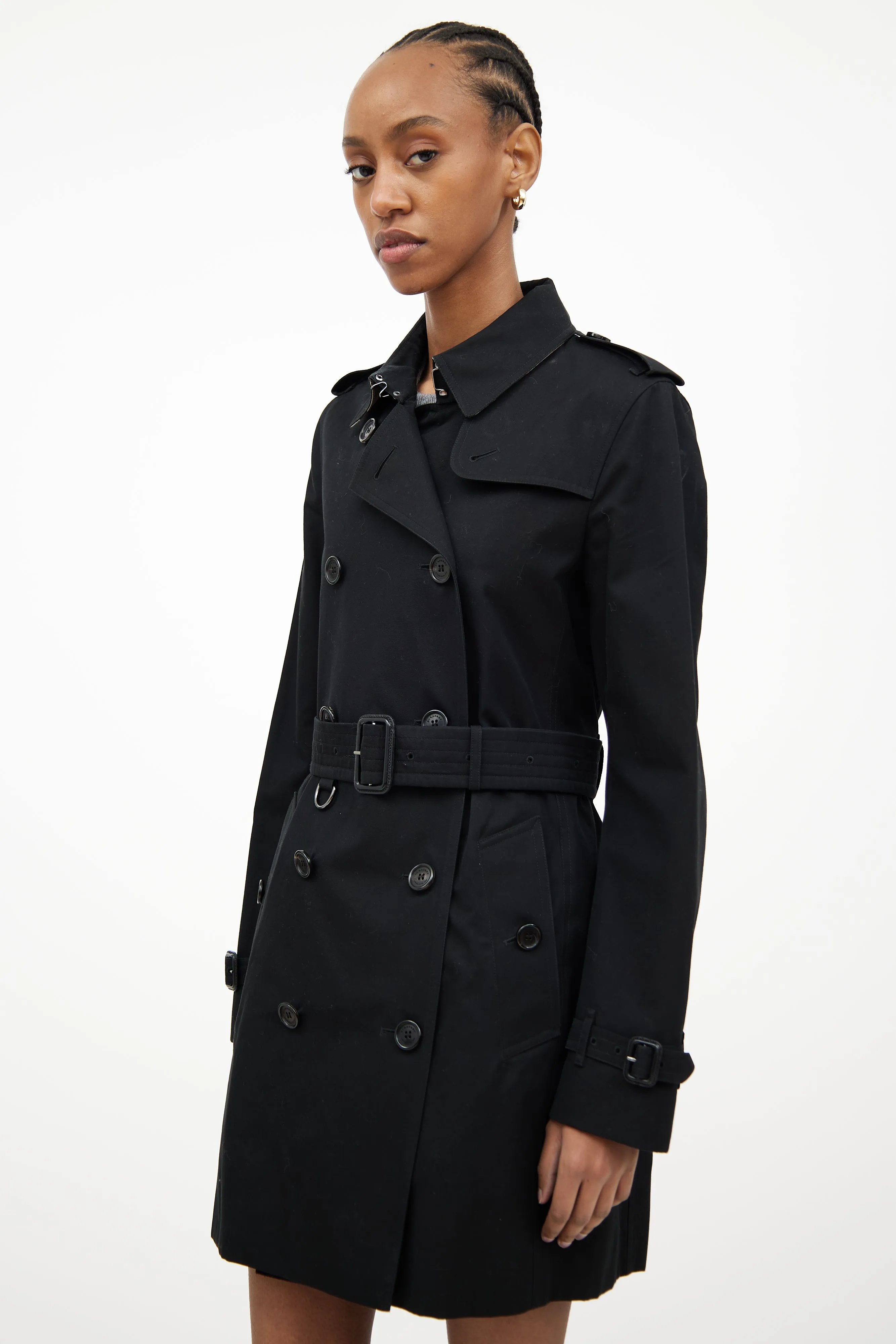 Black Short Trench Coat