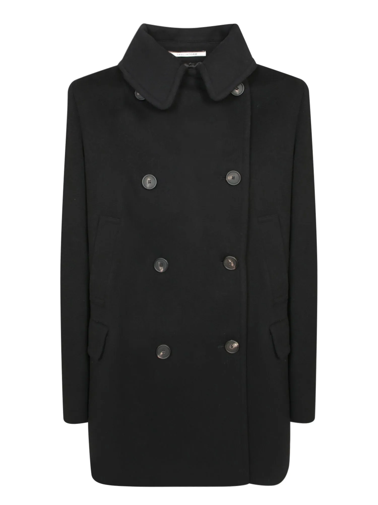 Blanche Wool and Cashmere Black Coat