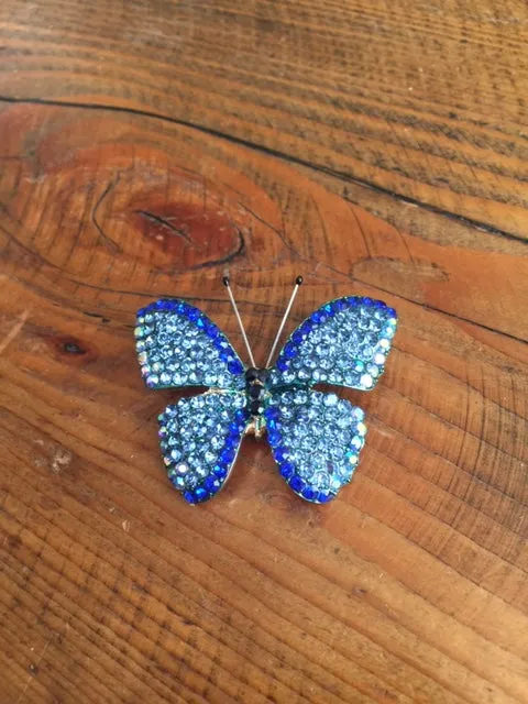 Blue Butterfly Broach