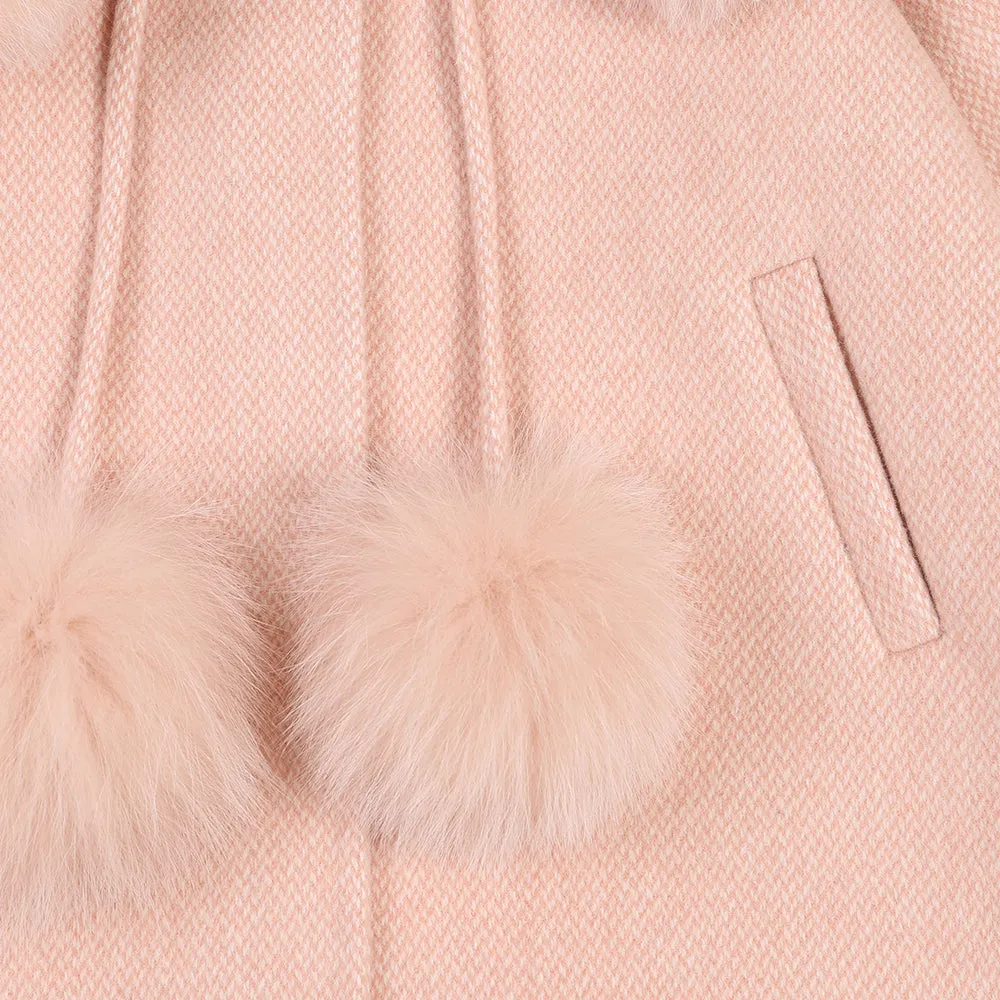 Bobble Babies :: Pompom Cashmere Coat Blush