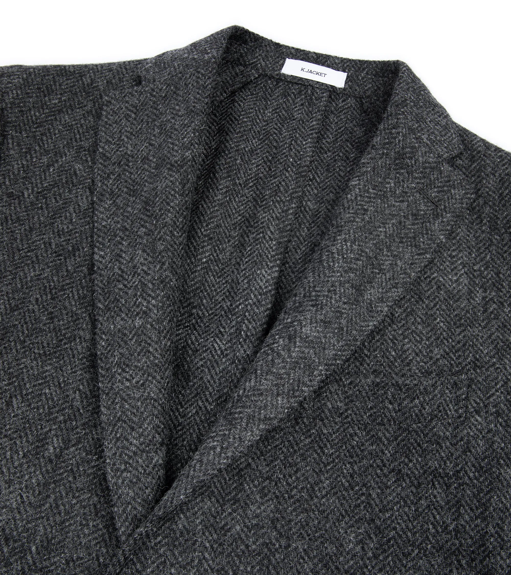 Boglioli Shetland Wool Herringbone K Jacket: Grey