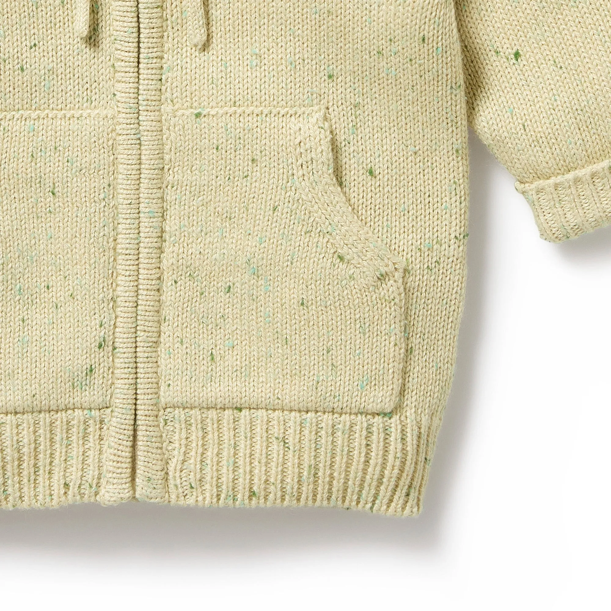 Cactus Fleck Knitted Zipped Jacket