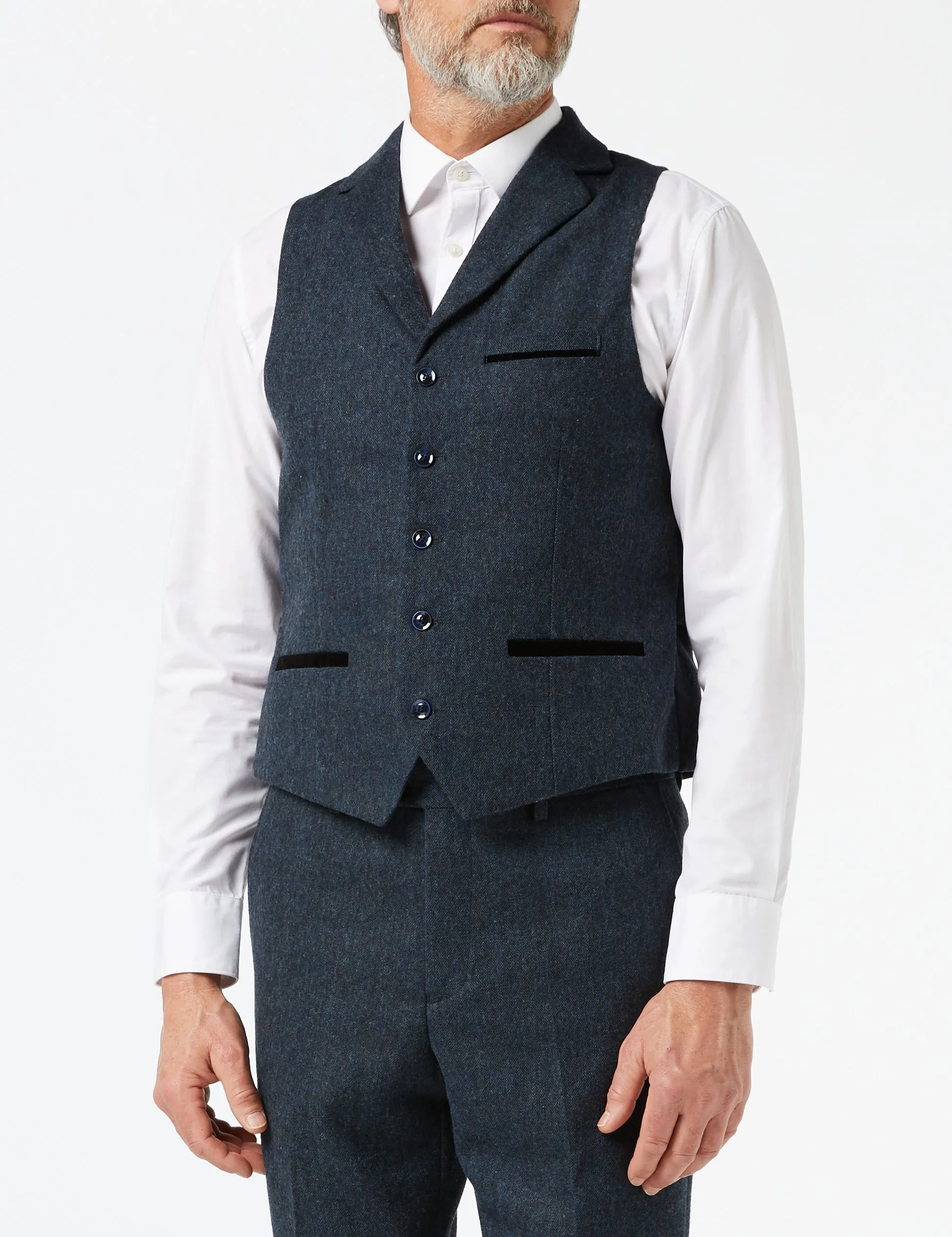 CALVIN - BLUE TWEED SUIT