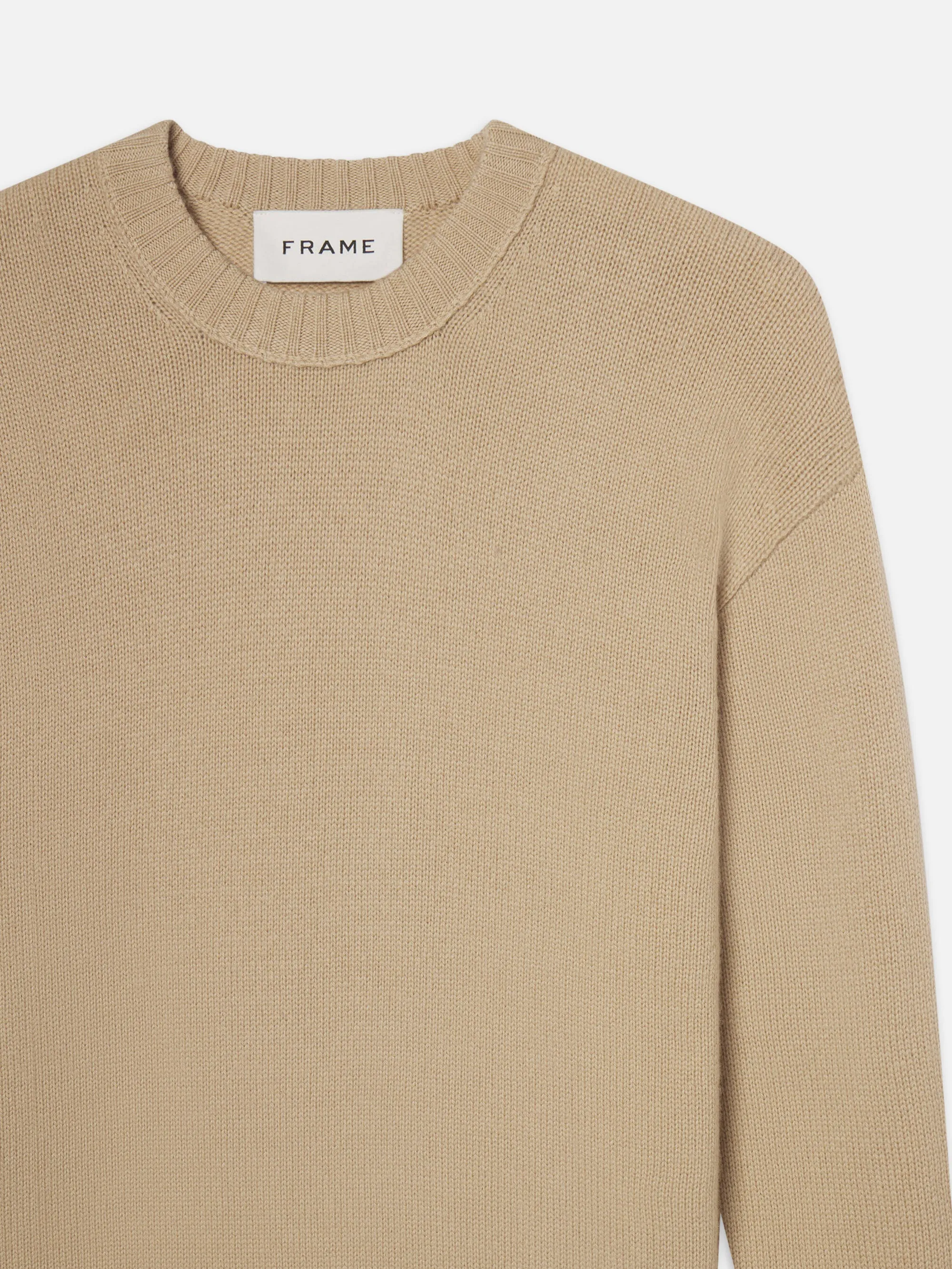 Cashmere Crewneck Sweater -- Sand Beige