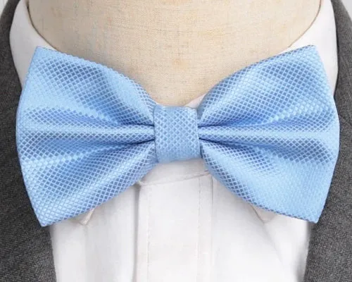 Classy Men Light Blue Deluxe Pre-Tied Bow Tie