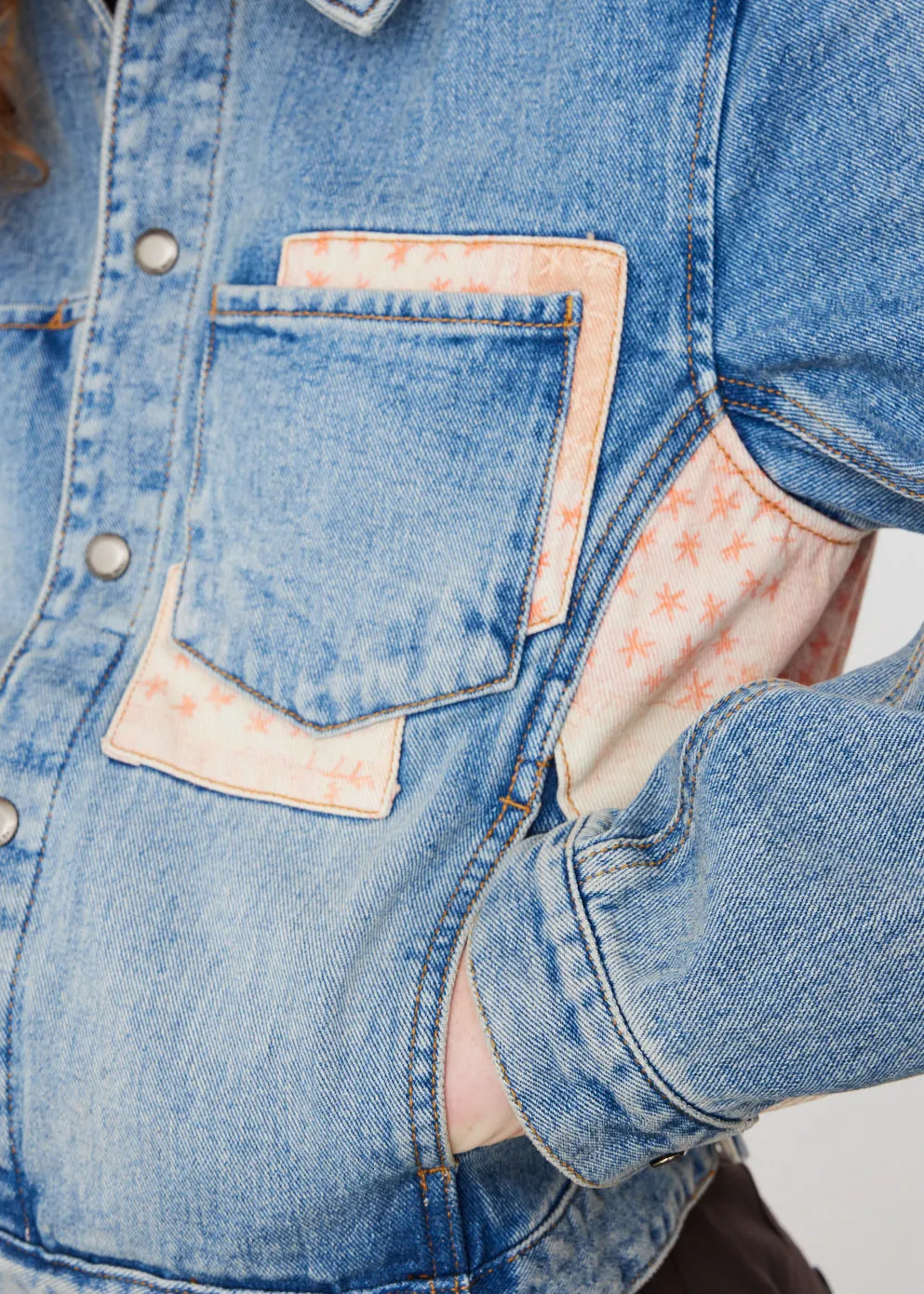 Clown Patch Denim Jacket