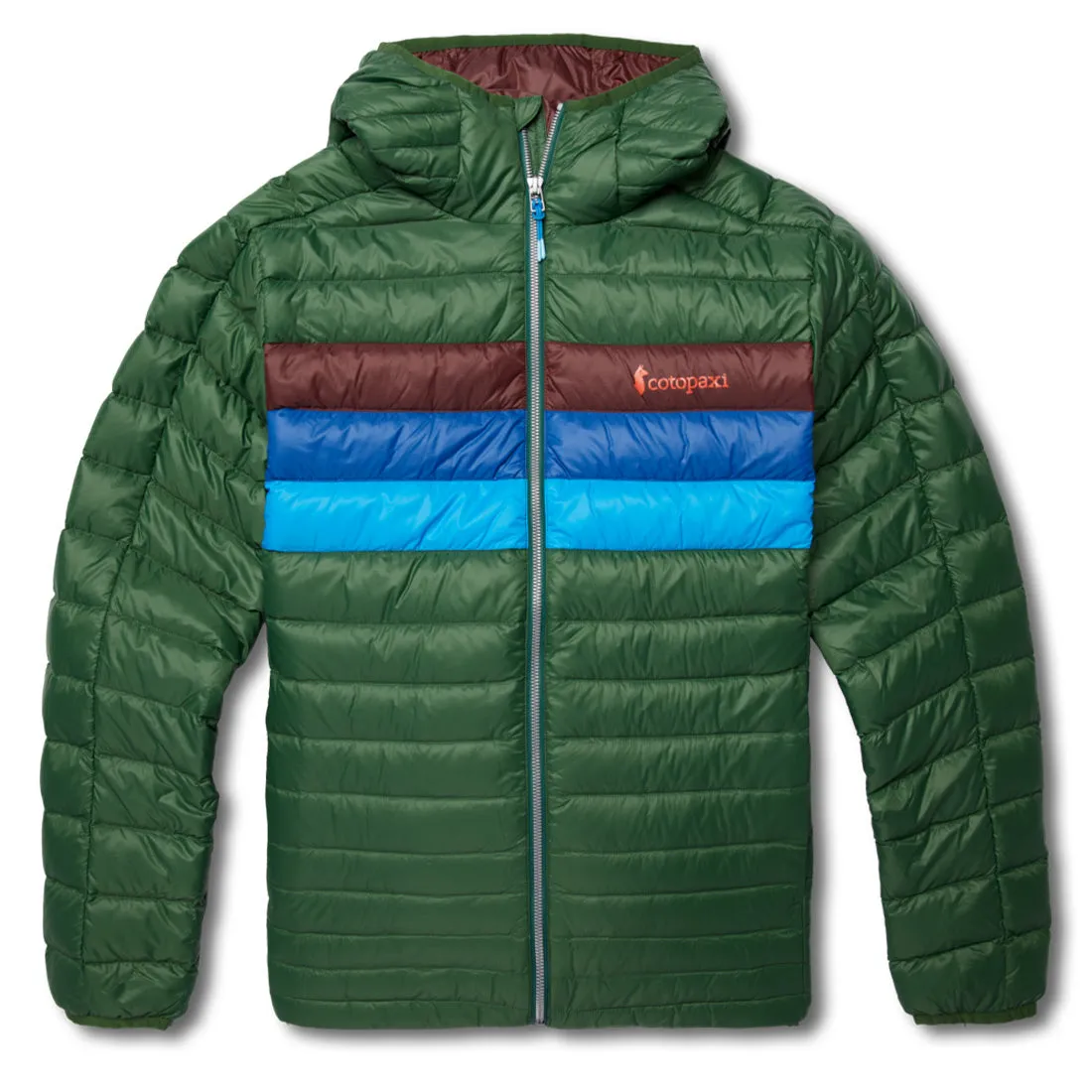 Cotopaxi Fuego Down Hooded Jacket Forest Stripes