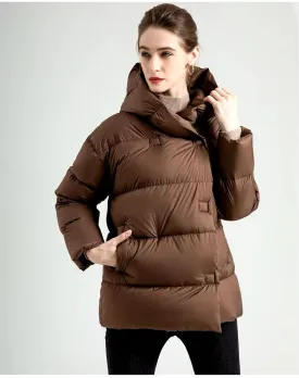 Cozy Women's Duck Down Hooded Jacket – Ultimate Winter Warmth