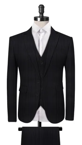 Dark Grey Pin Stripe 3-Piece Suit