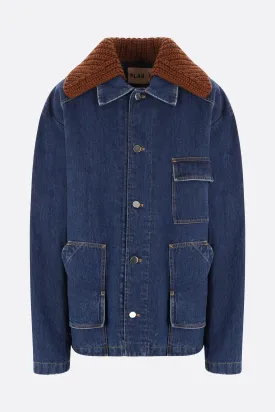 denim padded jacket