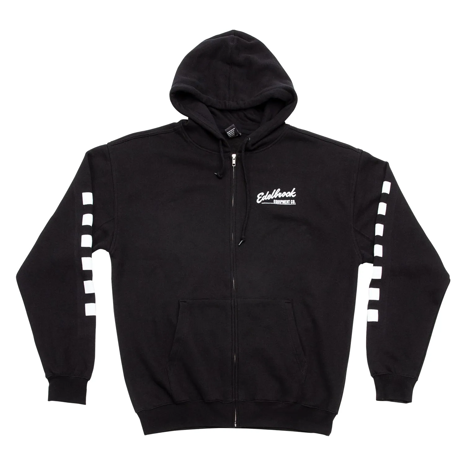 Edelbrock 289311 SWEATSHIRT; ZIP HOODIE CHECKERED PAST BLACK (M)