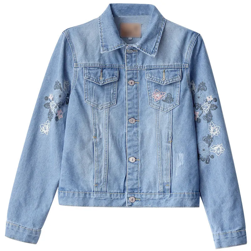 Embroidered denim jacket