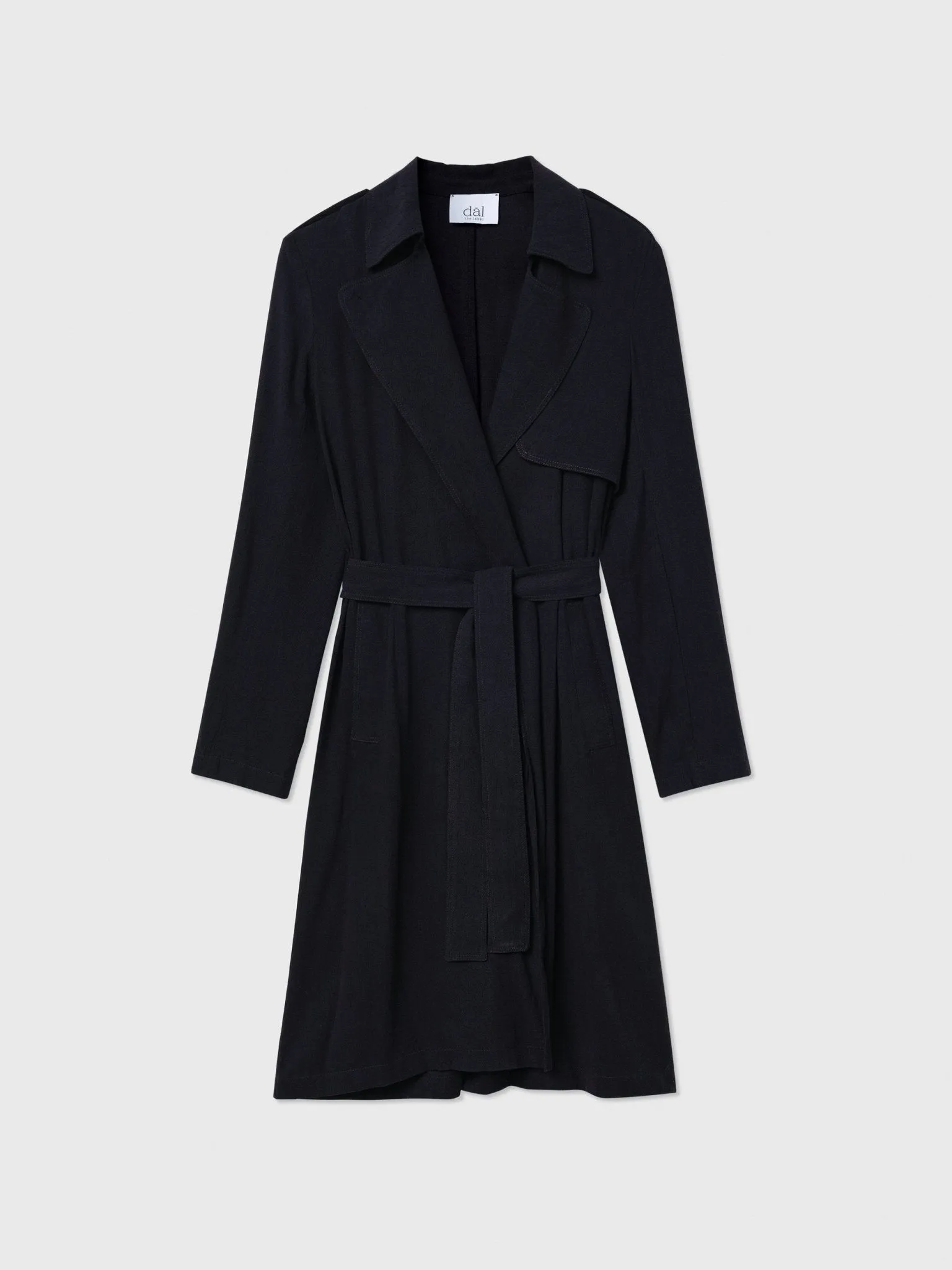 Flowy Lapel Trench Coat