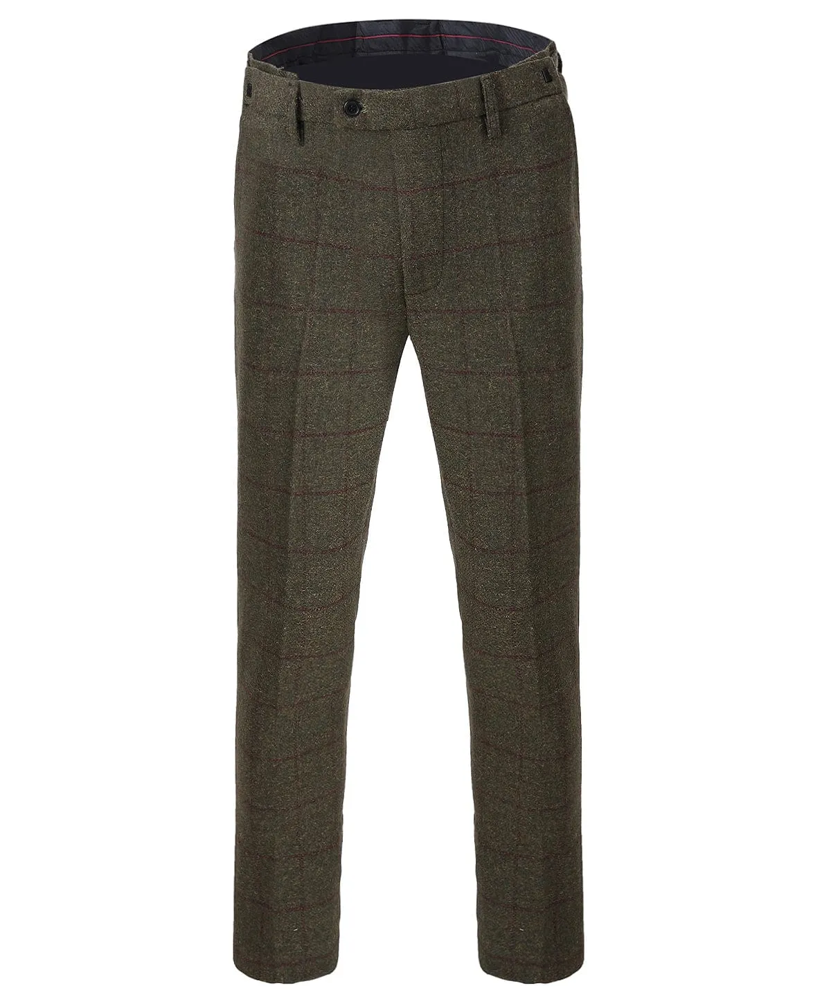 Formal 3 Pieces Tweed Plaid Notch Lapel Mens Suit (Blazer vest Pants)