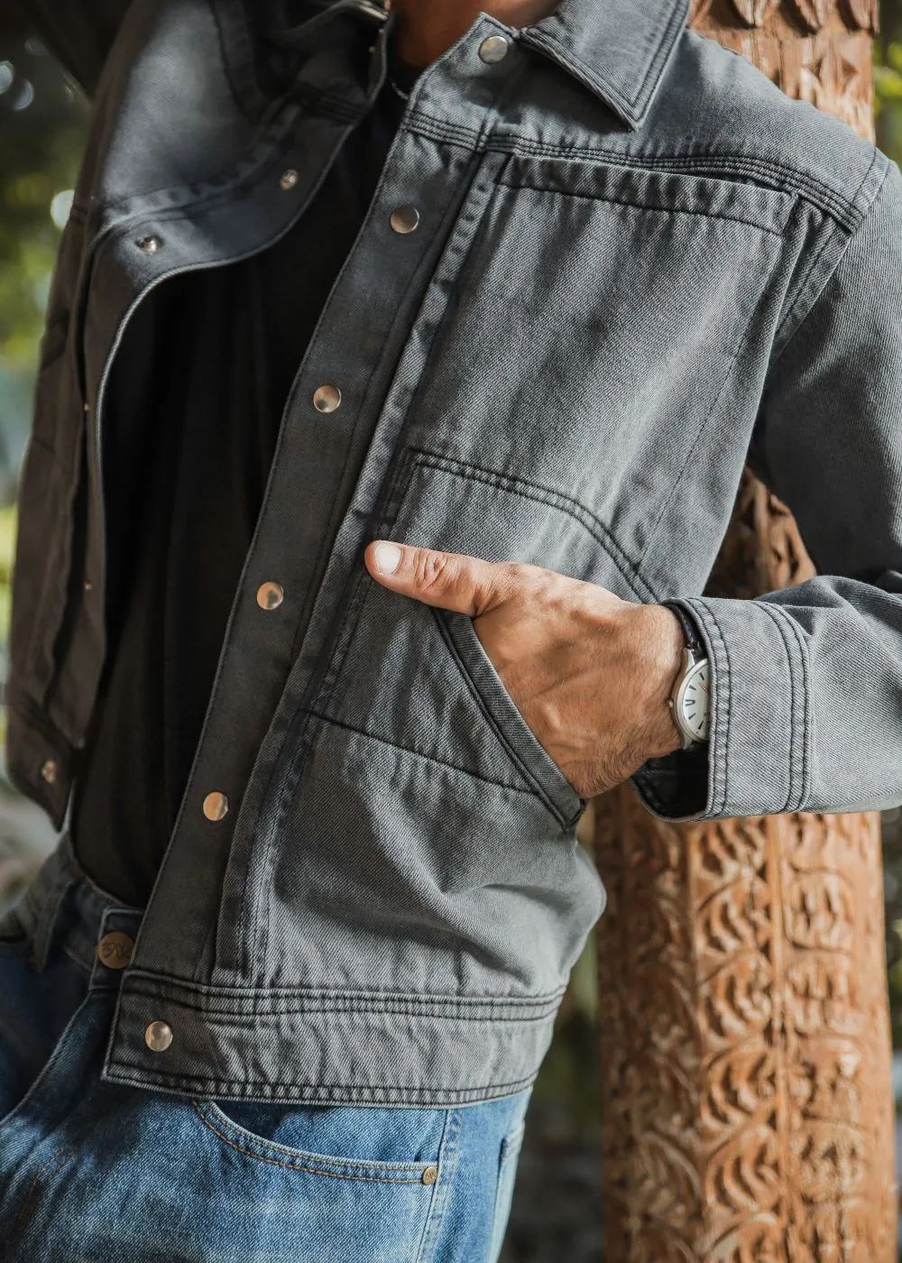 Grey Denim Jacket