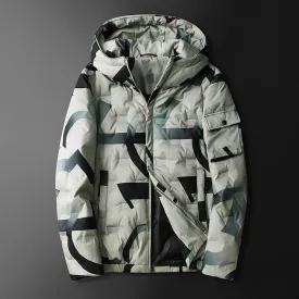 Hooded down jacket