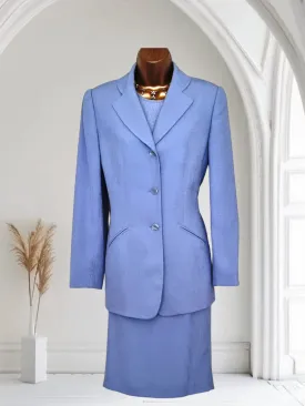 Kasper & Company Women’s Vintage Pale Blue Three Piece Suit UK 10 US 6 EU 38