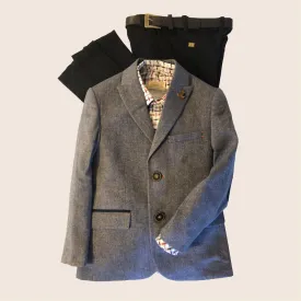 Lemon Boys 4 Piece Washed Blue Suit