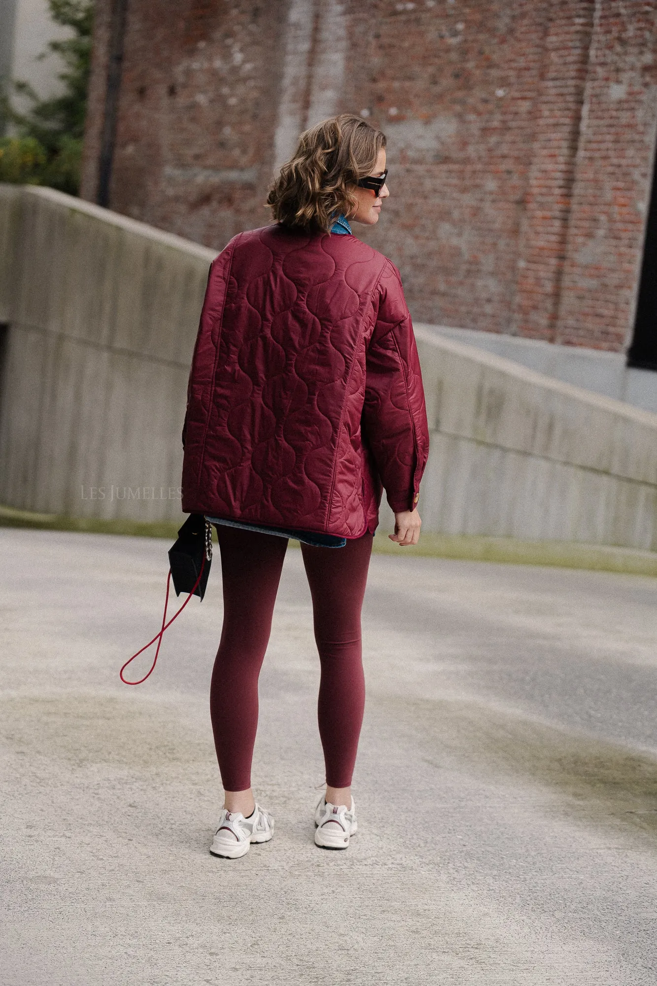 Leonie quilted jacket burgundy