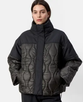 Levete Room Holly Short Black Olive Quilted Jacket