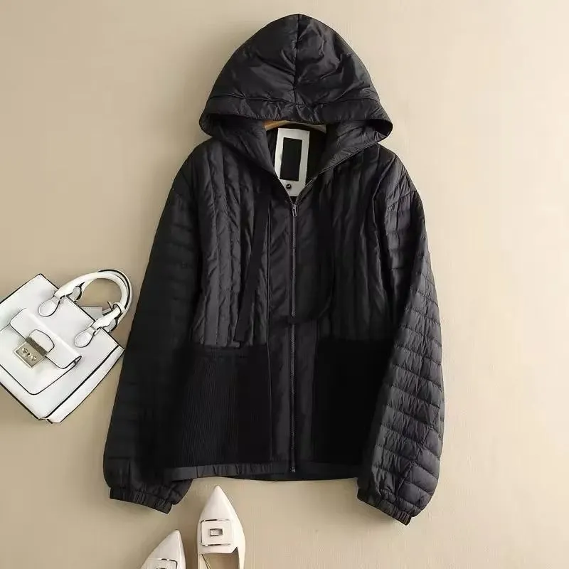 Lightweight Autumn Hooded Duck Down Jacket for Women