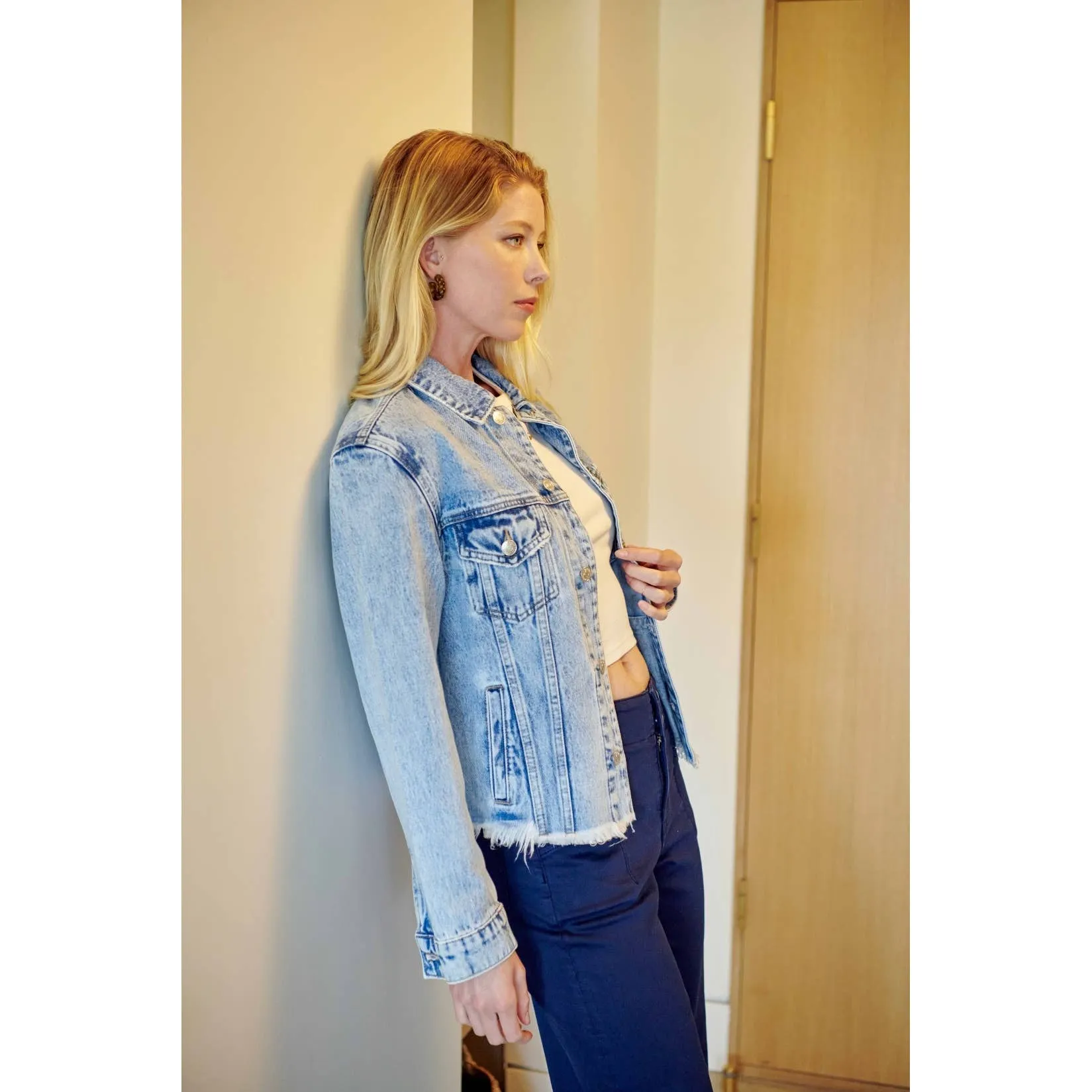 Medium Wash Oversized Denim Jacket