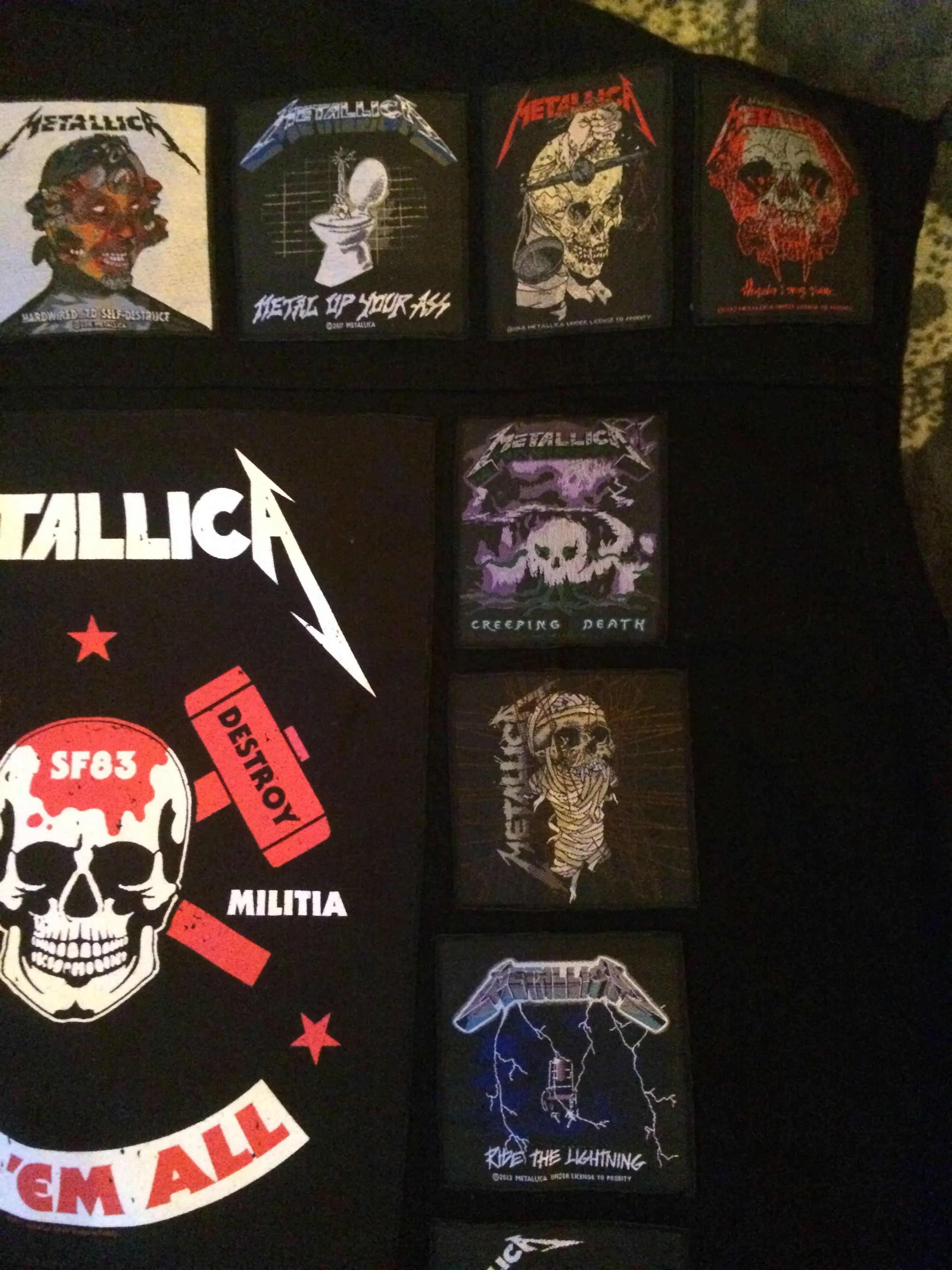 Metallica Fully Loaded Patch Vest Denim Cut-Off Thrash Metal Battle Jacket