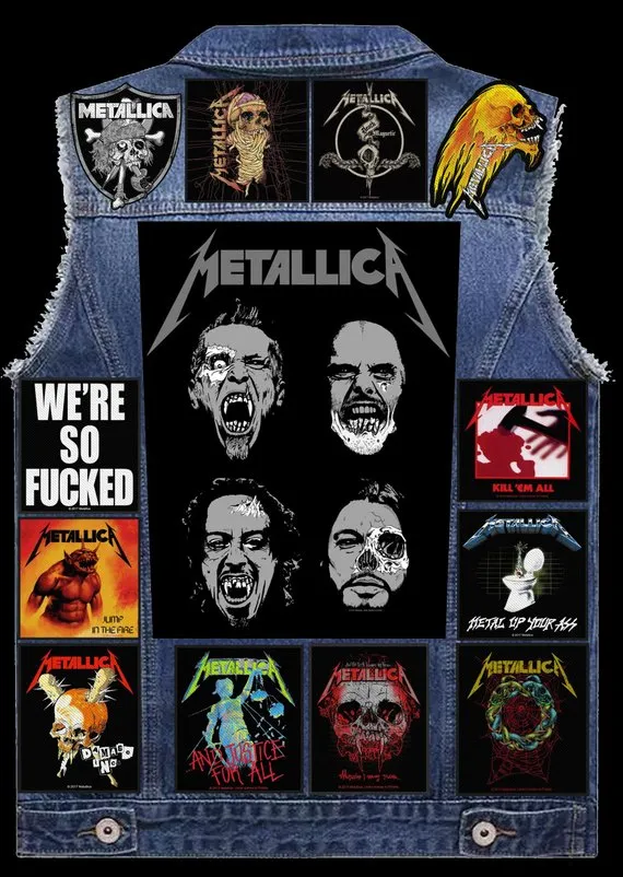 Metallica Fully Loaded Patch Vest Denim Cut-Off Thrash Metal Battle Jacket