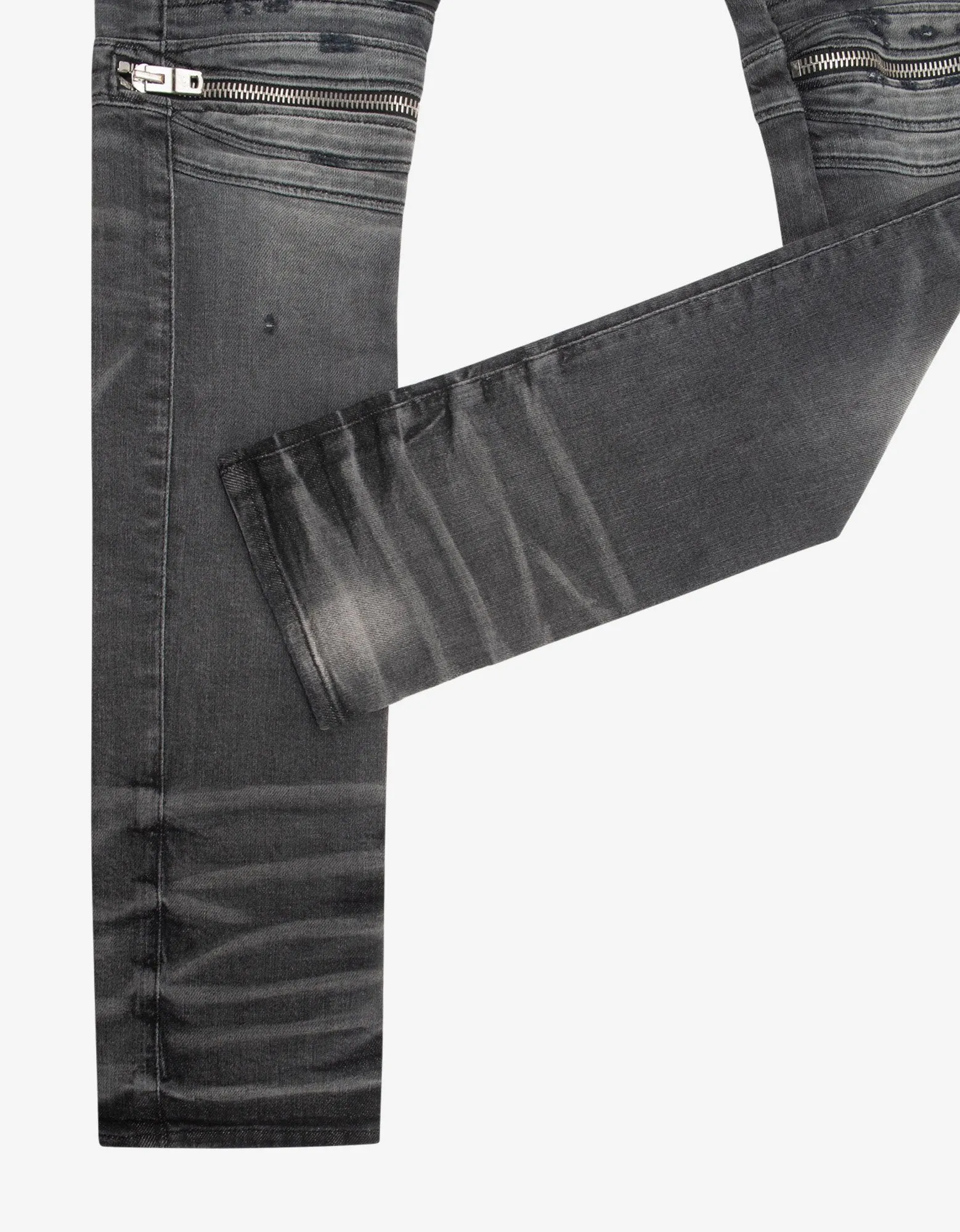 MX2 Faded Grey Leather Insert Skinny Jeans