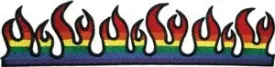 Rainbow Flame Strip Patch