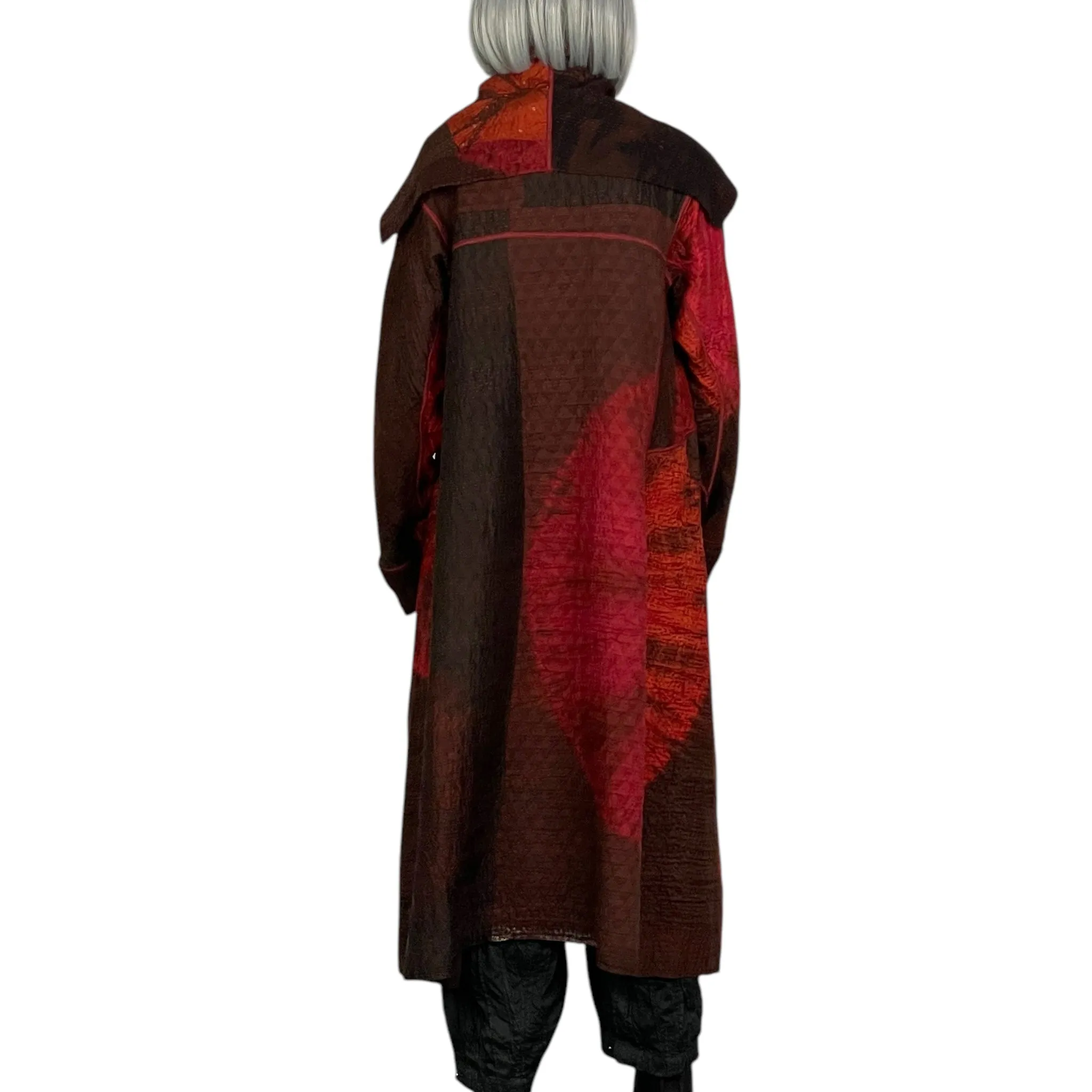 SHIBORI A-LINE LONG COAT