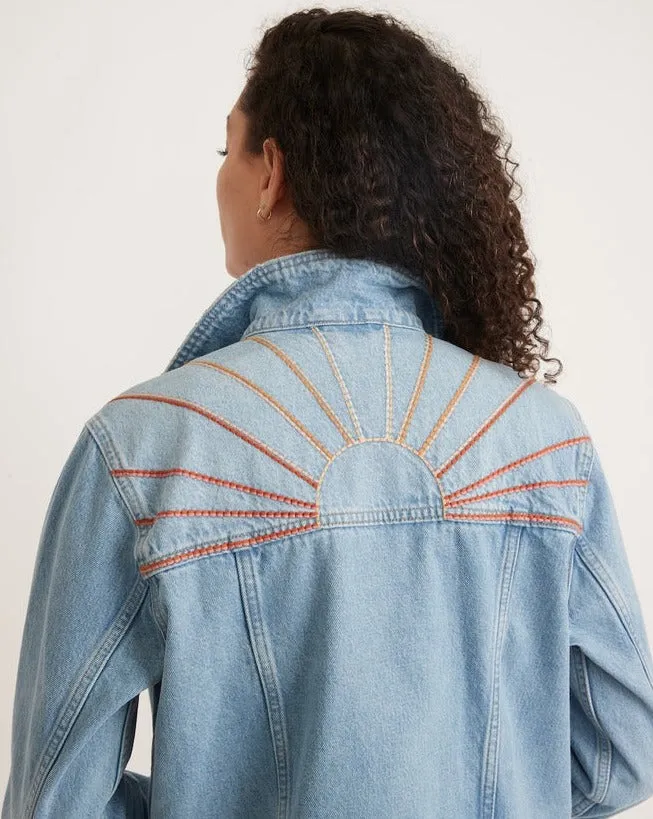 Sunset Embroidered Denim Jacket