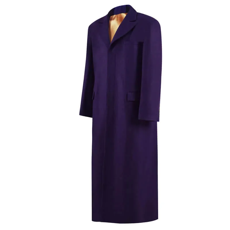 The Dark Knight Purple Joker Woolen Trench Coat ACcosplay