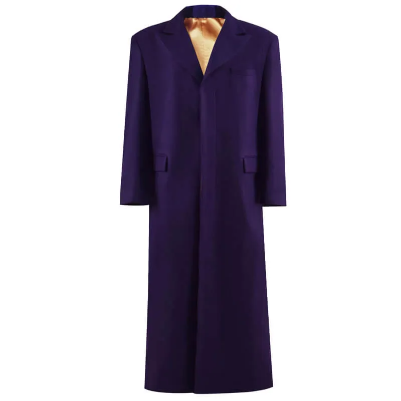 The Dark Knight Purple Joker Woolen Trench Coat ACcosplay