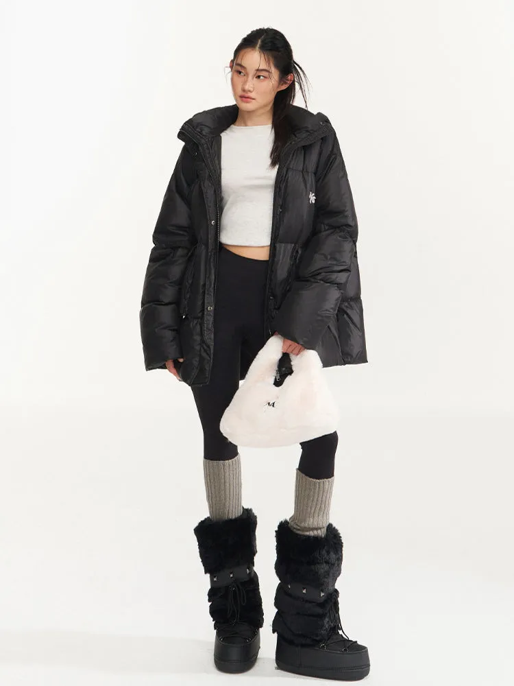 White Duck Down Hooded Jacket