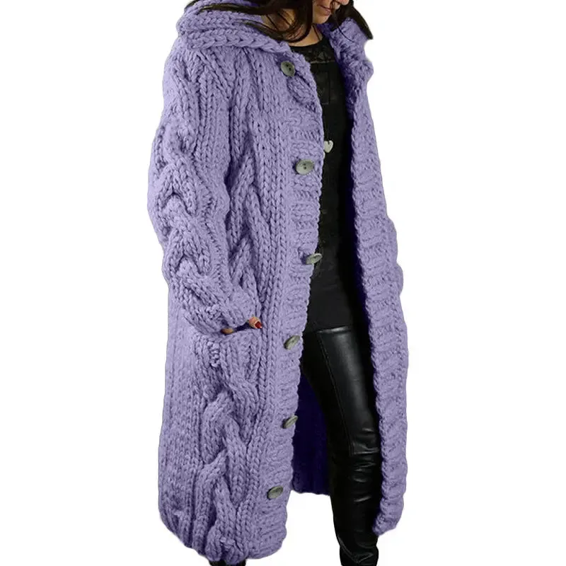 Women's Plus Size Cardigan Coat