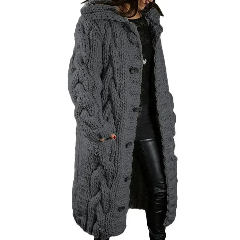 Women's Plus Size Cardigan Coat