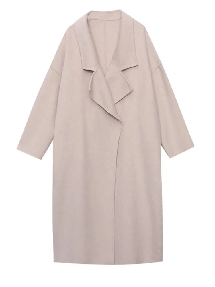 Women's Wool-Blend Belted Tailored Topcoat